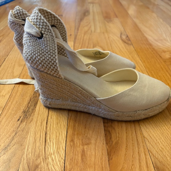Soludos Espadrilles Ankle Wrap Cream/off white 7.5 New - Picture 2 of 5